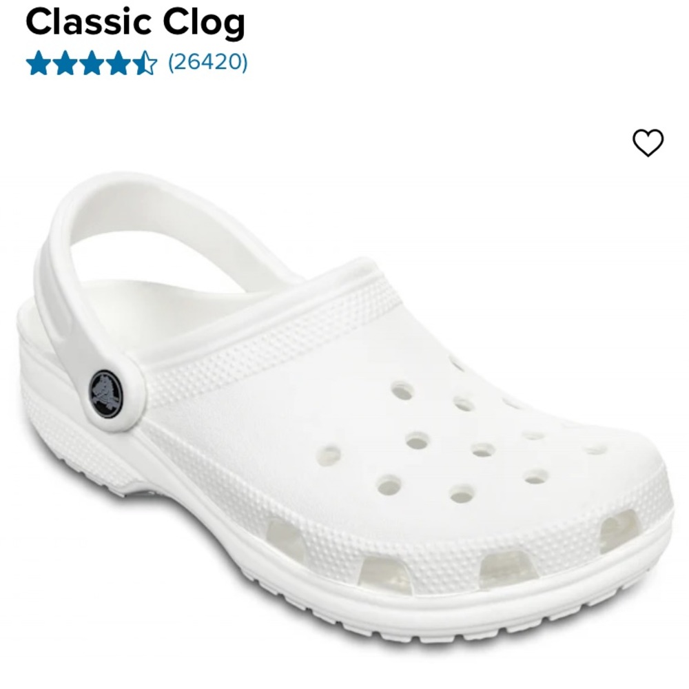 Women’s white crocs size 7 . Never worn